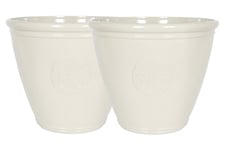 Plant Avenue Plastic Plant Pot, White, Large