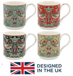 Lesser & Pavey | William Morris Strawberry Thief Set of 4 Stacking Mugs Set