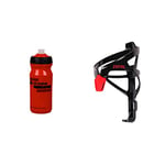 ZEFAL Sense Pro - Bidon/gourde à eau vélo/sport - Premium et Etanche, Mixte Adulte, Rouge/noir, 650 & 800 ml & Pulse A2 - Porte-bidon vélo très léger - 26g Mixte Adulte, Noir/rouge, Taille unique