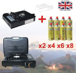 Portable Camping Gas Cooker Single Burner Stove Butane BBQ Carry Bag Outdoor