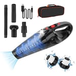 Tgeserwe Car Hoovers Cordless, Handheld Vacuum Cleaner 8000pa Powerful Suction Car Vacuum Cleaner, Rechargeable Hand Held Hoovers Cordless for Home Car Pet Hair Office