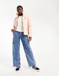 Vans Womens foundry puffer MTE jacket in rose smoke pink - Size X-Large