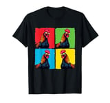 Colorful Cool Chicken Art, Crazy Chicken Rooster Family T-Shirt