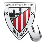 Friendly License Athletic Club de Bilbao - Tapis de Souris - Base en Caoutchouc antidérapante - Idéal pour Le Jeu - Forme du Blason du Club de Football - Produit Officiel Athletic Club de Bilbao
