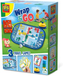 SES Creative 02236 Wrap&Go travel games - Ludo - Quartet - Speed blocks - 3 in 