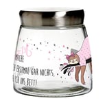 infinite by GEDA LABELS (INFKH) Faultier Daphné Bed Bocal à repasser, pot de conservation en verre transparent 13 x 12,3 x 12,3 x 12,3 cm