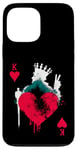 iPhone 13 Pro Max Peace Love Poker - Vintage King Of Hearts Card Game Lover Case