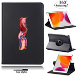 (iPad 2019 7th 10.2 paintting letter I) Apple iPad 2 3 4 5 6 7th Gen/Mini 4/5/iPad 8 9th 2020 2021 10,2" Alkuperäinen nimi Nahkainen Pyörivä jalusta Tabletin suojukset Tietokoneen kannet ja suojakalvot