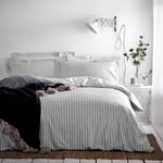 The Linen Yard Hebden Reversible 100% Cotton Duvet Cover & Pillowcase Set