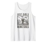 Vintage Witches Coven Girls Being Girls Funny Witchy Vibes Tank Top