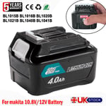 10.8V 4.0Ah Battery for Makita BL1041B BL1040 BL1021 BL1020B 1015 CXT Li-Ion 12V