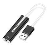 carte son externe USB C vers Jack 3.5mm, adaptateur de casque Audio Microphone pour Macbook PC portable [E46C29E]