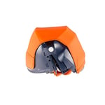 Cache de protection amovible imperméable utilisable sur casque pliable Plixi pour vélo, trottinette électrique, overboard, gyroroue, gyropode, skateboard, roller, VAE – Protège du froid et de la pluie – Couleur orange – Taille L-XL