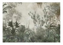 Papier Peint Intissé Panoramique Jungle Feuilles Moderne 200x140 cm Tapisserie Chambre Salon Photo Non Tissé Muraux Trompe l'oeil