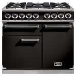 Falcon F1000DXDFBL/C 1000 Deluxe Dual Fuel Range Cooker in Black