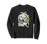 Marvel X-Men Retro Action Group Shot Logo Sweatshirt