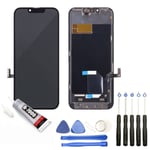 ECRAN COMPLET VITRE + ECRAN LCD POUR Iphone 13 6.1" NOIR + OUTILS + COLLE