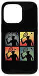 Coque pour iPhone 13 Pro Joueur de tennis Pop Art - Amateur de tennis vintage