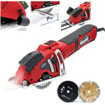 Mini-scie Guidage Laser Lignes de coupe Puissance 600W 3 lames de scie pour Métal Bois Pierre - Rot