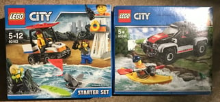 LOT DE 2 BOITE SET NEUF LEGO CITY 60163 60240 INTERVENTION SUR LA RIVIERE