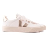 Veja Womens Recife Logo Chrome Free Trainers - White Leather - Size UK 5