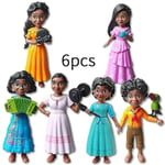 6-pack Encanto Figuriner Duschleksak Tårta Topper Skrivbords Mini-figurer Ornament Borddekoration