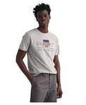 GANT Men's REG Archive Shield SS T-Shirt, Grey Melange, XXL