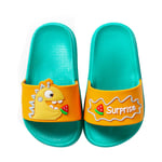 LONGWEI Boys Girls Slipper Children Slide Sandals Kids Anti-Slip Beach Toddler Summer Slipper Beach Pool Non-Slip Cute Dinosaur(13.5 UK/CN 35/36,Blue)