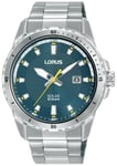 Lorus RX369AX9 Men's Solar (42mm) Green Dial / Stainless Watch