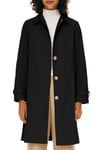 Orolay Trench-Coat Mi-Long à Boutonnage Simple pour Femme Manteau D'extérieur Coupe-Vent à Revers Classique Noir XL