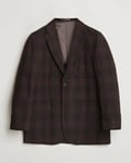 BEAMS PLUS Wool Plaid Blazer Dark Brown