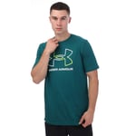 Under Armour Mens GL Foundation Short Sleeve in Green Cotton - Size Medium