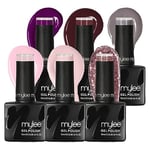 MYGEL by Mylee Runway Gel Nail Polish Set with a Glossy, Shimmery Finish [Autumn/Winter Range] – Long Lasting, Easy to Apply & Damage Proof Wear for Professional Salon & Home Use