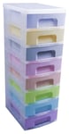 Really Useful Box 8 Drawer Plastic Drawers - Pastels