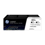 HP 201X, black toner Cartridge dualpack