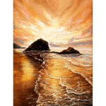 Golden Sunrise Painting Art Print Poster Wall Decor