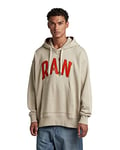 G-STAR RAW Men's RAW University Oversized Hoodie, Beige (spray green D22759-B782-D606), L