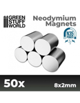 Neodymium Magnets 8x2mm 50p (N35)