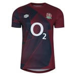 Umbro Mens England Rugby Warm Up Shirt 2023 2024 Adults Top Red/Navy XXL