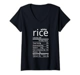 Womens Cute Rice Design For Men Women White Food Cooker Rice Lover V-Neck T-Shirt