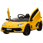 12V Licensed Lamborghini Ride-On Car Lights Music Remote 3-8 Yrs