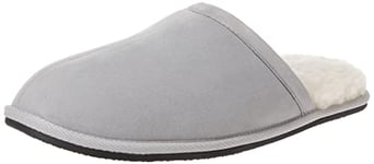 Amazon Essentials Chaussons Douillets Homme, Gris Micro Suède, 47 EU