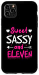 Coque pour iPhone 11 Pro Max Joyeux 11e anniversaire Sweet Sassy et Eleven Girls 11 ans