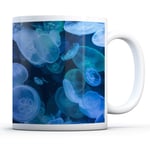 Awesome Blue Jellyfish - Drinks Mug Cup Kitchen Birthday Office Fun Gift #14434