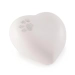 Urns UK Ventnor Crystal Paw Heart White 1,5 L L