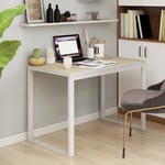 Nova - Furniture Limited - Bureau d'ordinateur Blanc et chêne 110x60x73