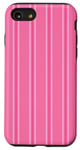 Coque pour iPhone SE (2020) / 7 / 8 Rose rayé Girly Esthétique Preppy Stripe