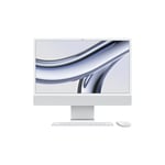 iMac 24-tommer Apple M3 med 8‑kjerners CPU, 10‑kjerners GPU / 16 GB / 256 GB SSD / Magic Mouse / Magic Keyboard med Touch ID / Sølv