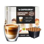 CAPPUCCINO CRÉMEUX (96 Capsules) compatible avec Nescafé Dolce Gusto, Lot de 6 x 16 Capsules (96 portions tot) - la Capsuleria