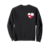 For Polish English A Small Vintage Flag of Poland England Sweatshirt